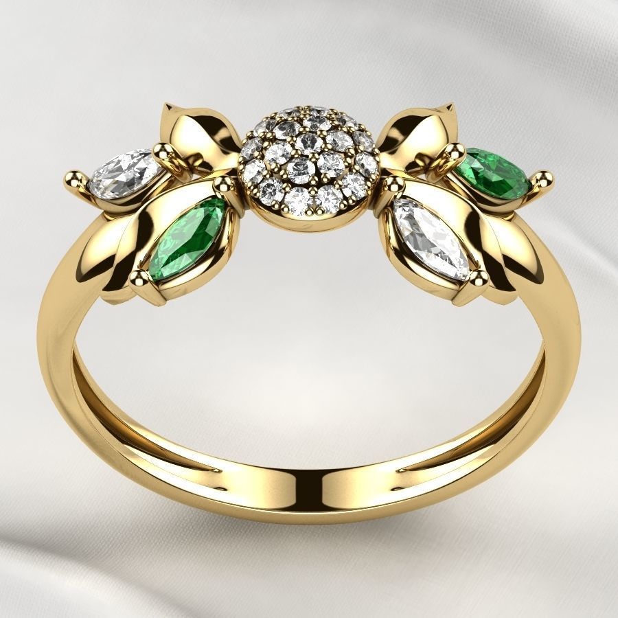 Beautiful Gold Ring 3D print model_13