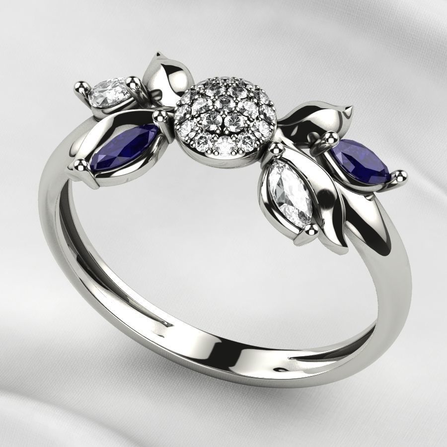 Beautiful Gold Ring 3D print model_12