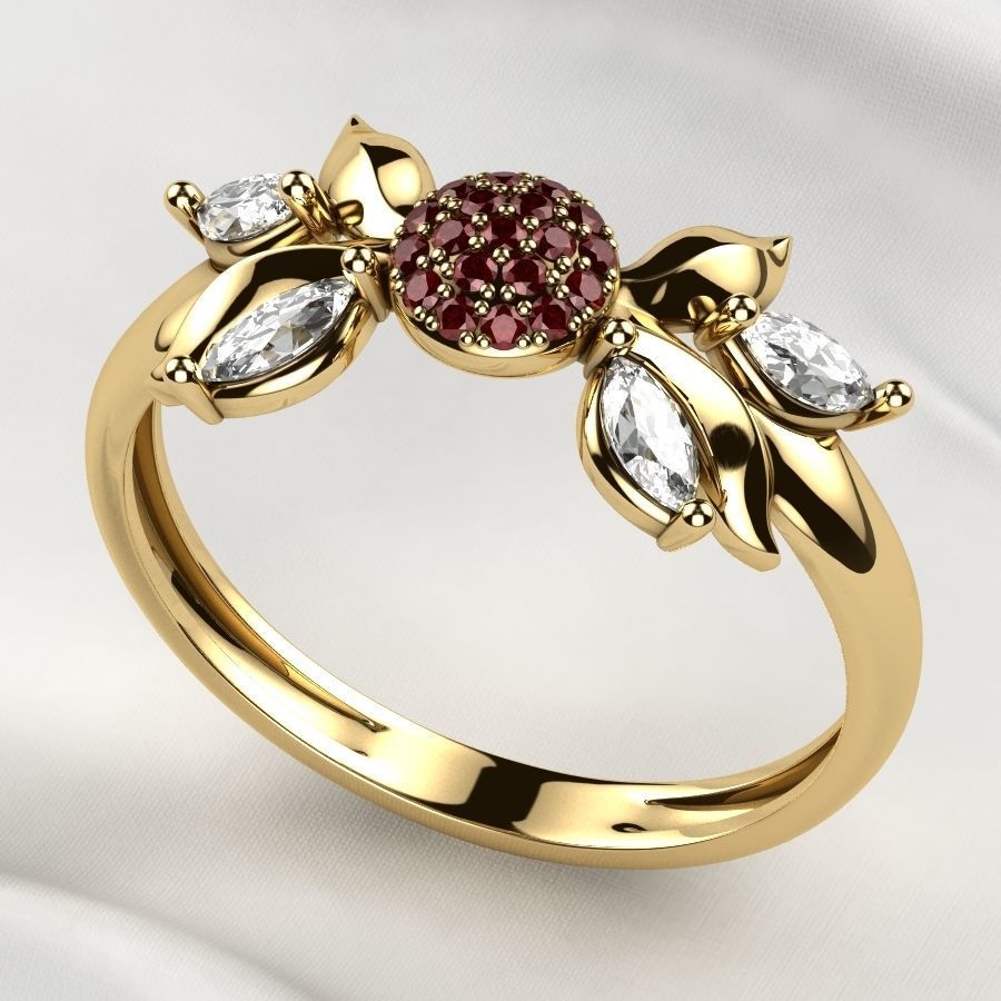 Beautiful Gold Ring 3D print model_3