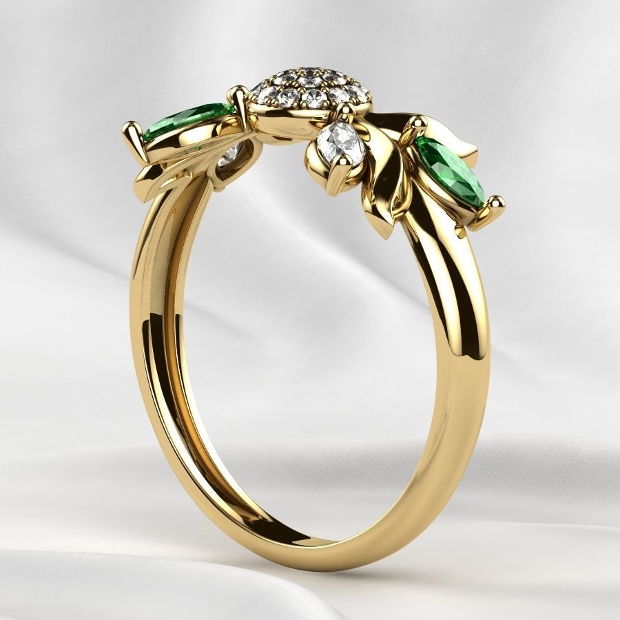 Beautiful Gold Ring 3D print model_18