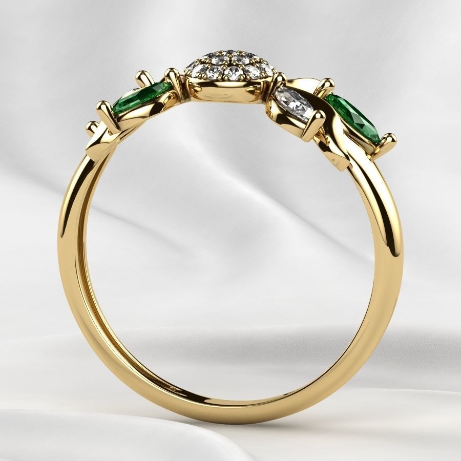 Beautiful Gold Ring 3D print model_16