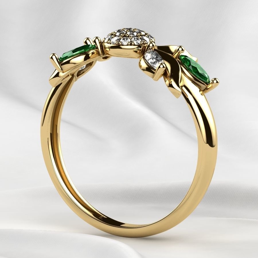 Beautiful Gold Ring 3D print model_17