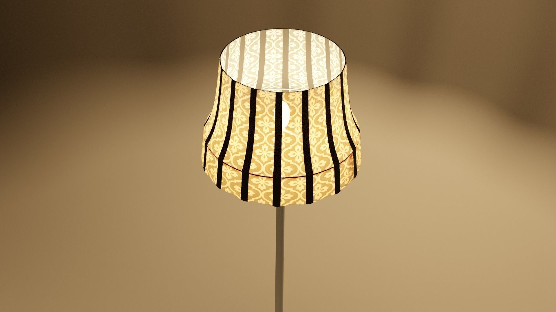 old school floor lamp Low-poly 3D model_4