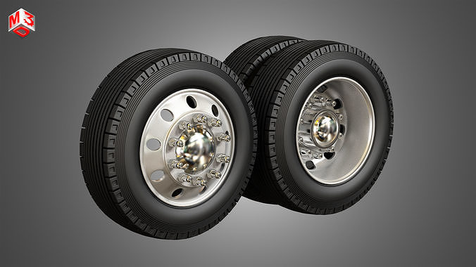 Truck Tires and Alcoa Rims 3D model
