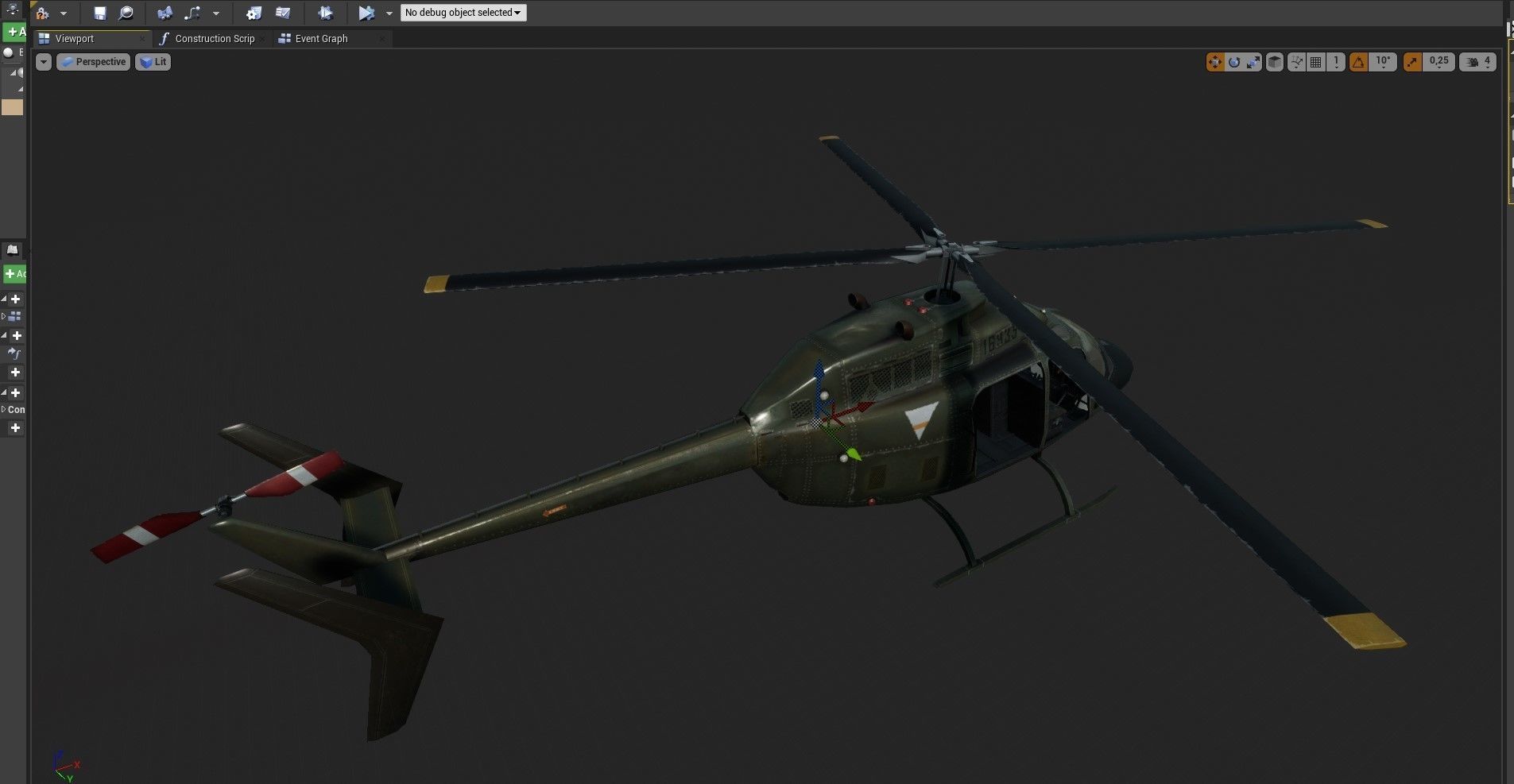 UH 72 Lakota Low-poly 3D model_6