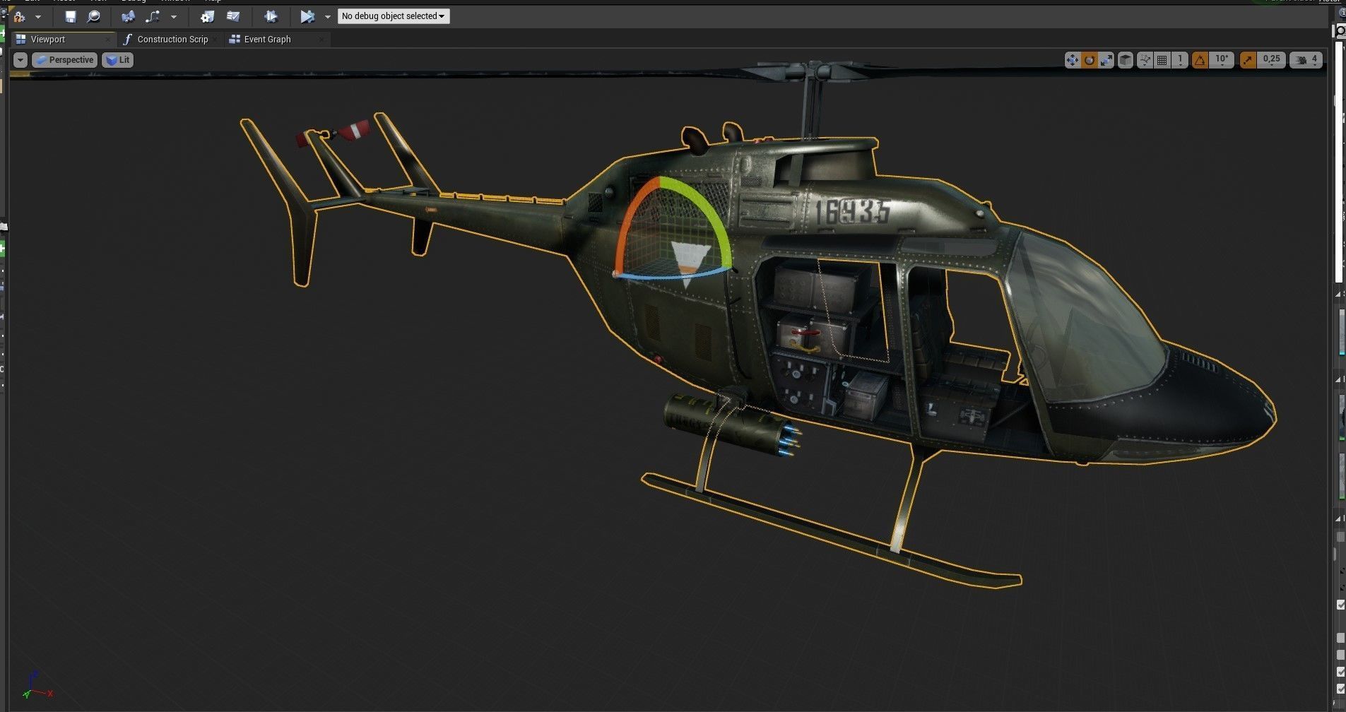 UH 72 Lakota Low-poly 3D model_1
