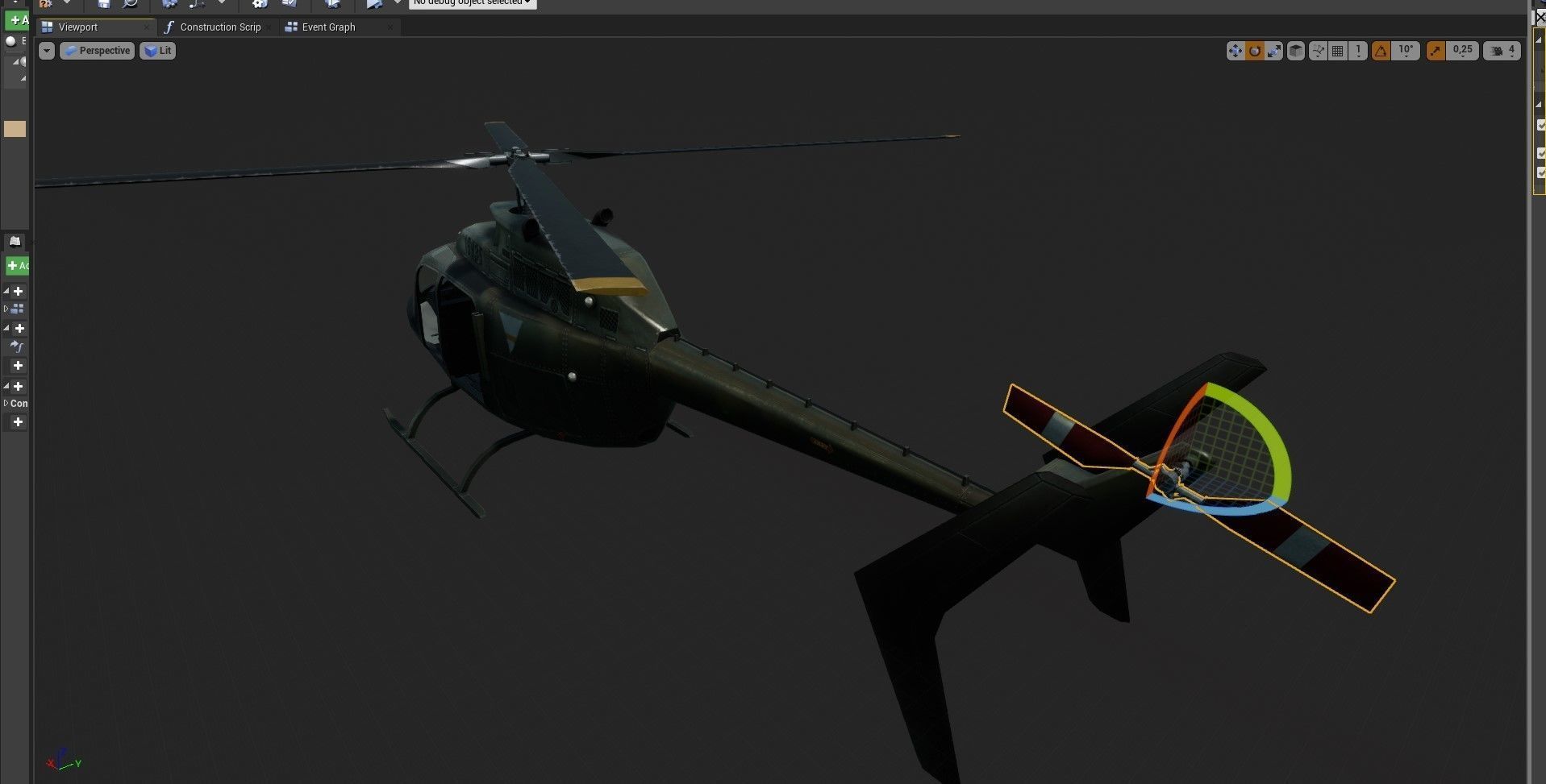 UH 72 Lakota Low-poly 3D model_7