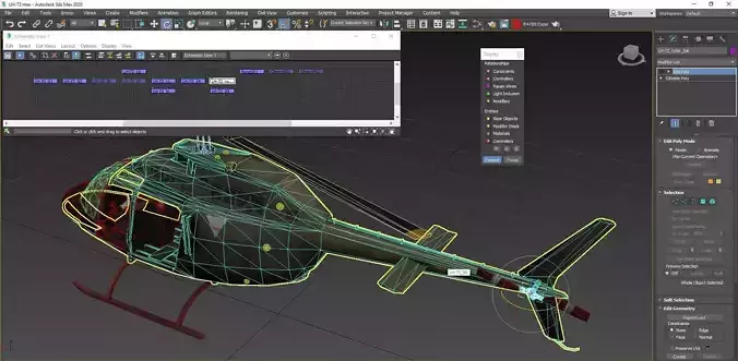 UH 72 Lakota Low-poly 3D model