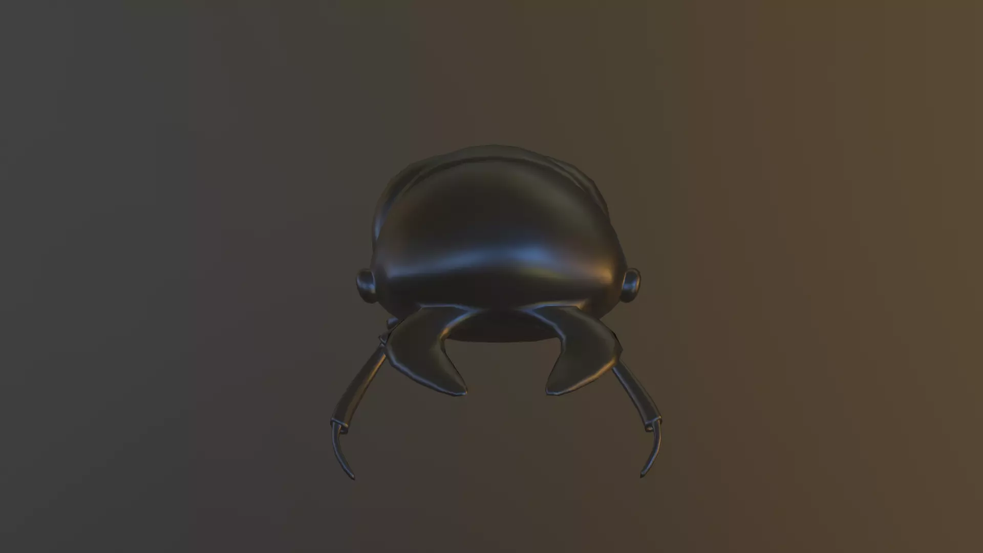 Black Bug Low-poly 3D model