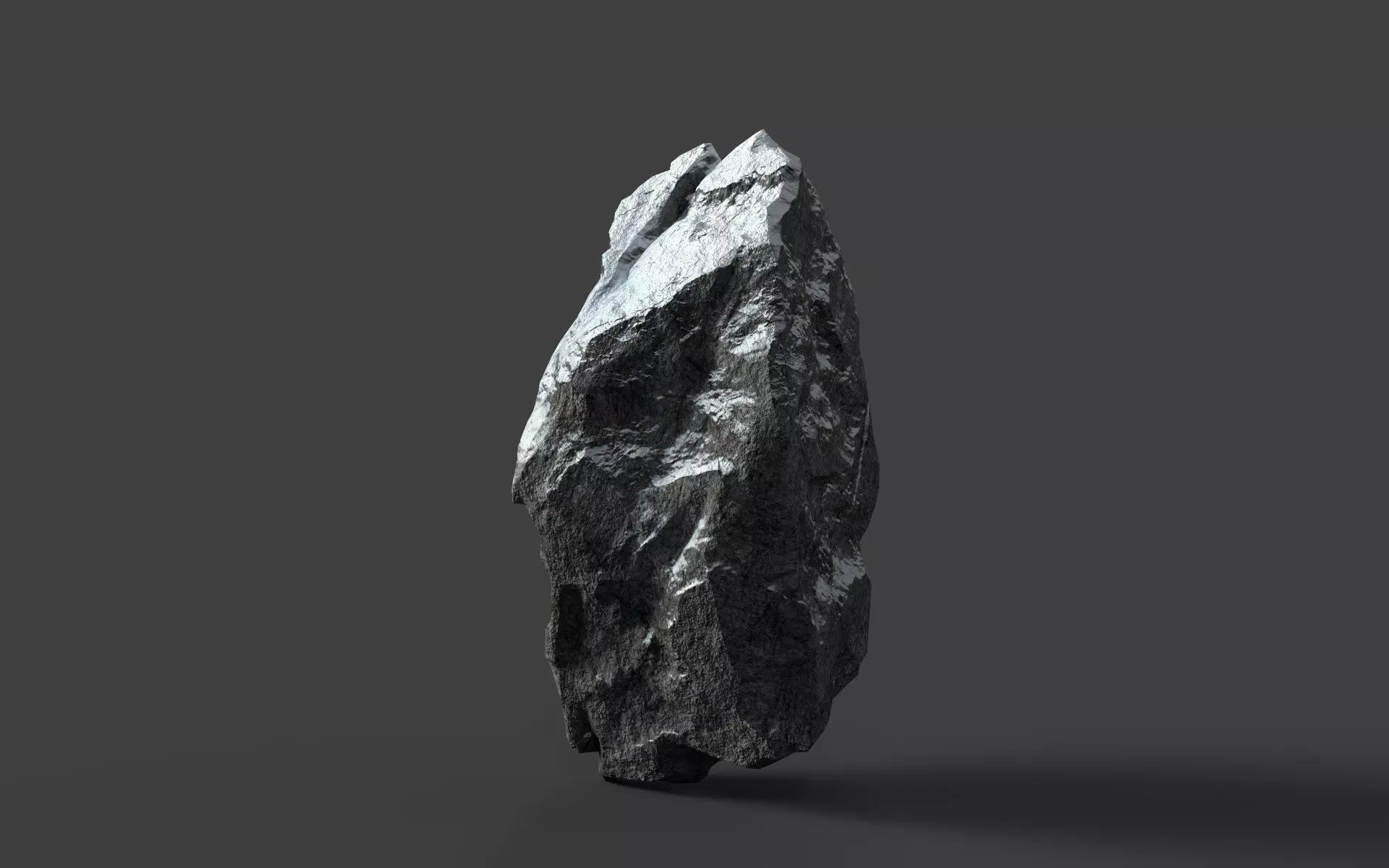 Snowy Rock 4-11 Low-poly 3D model_0