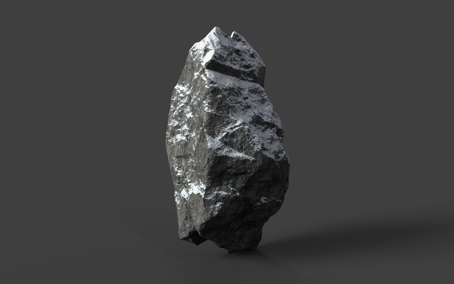 Snowy Rock 4-11 Low-poly 3D model_1