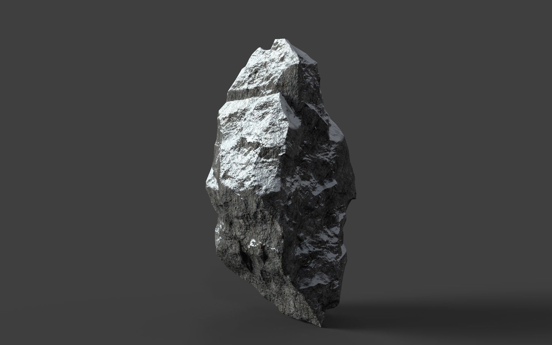 Snowy Rock 4-11 Low-poly 3D model_2