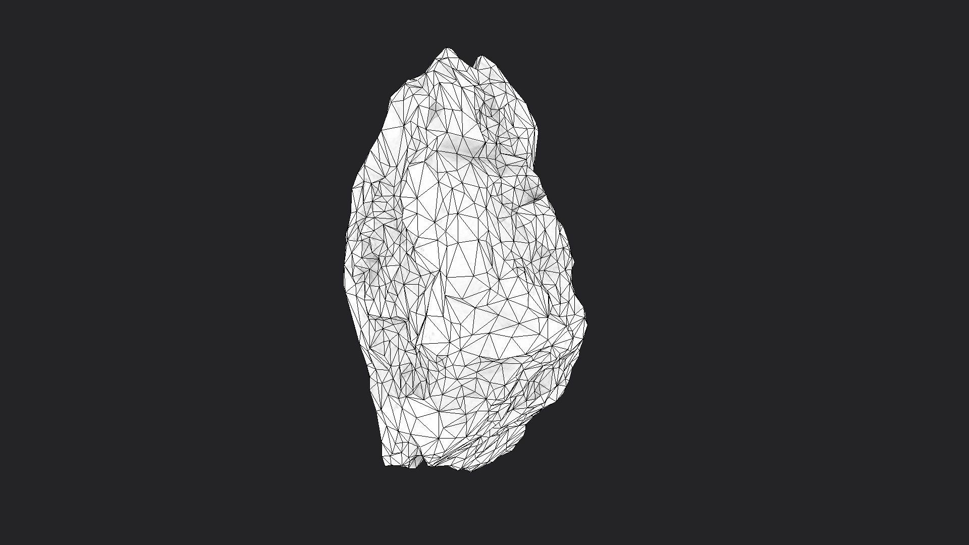 Snowy Rock 4-11 Low-poly 3D model_7