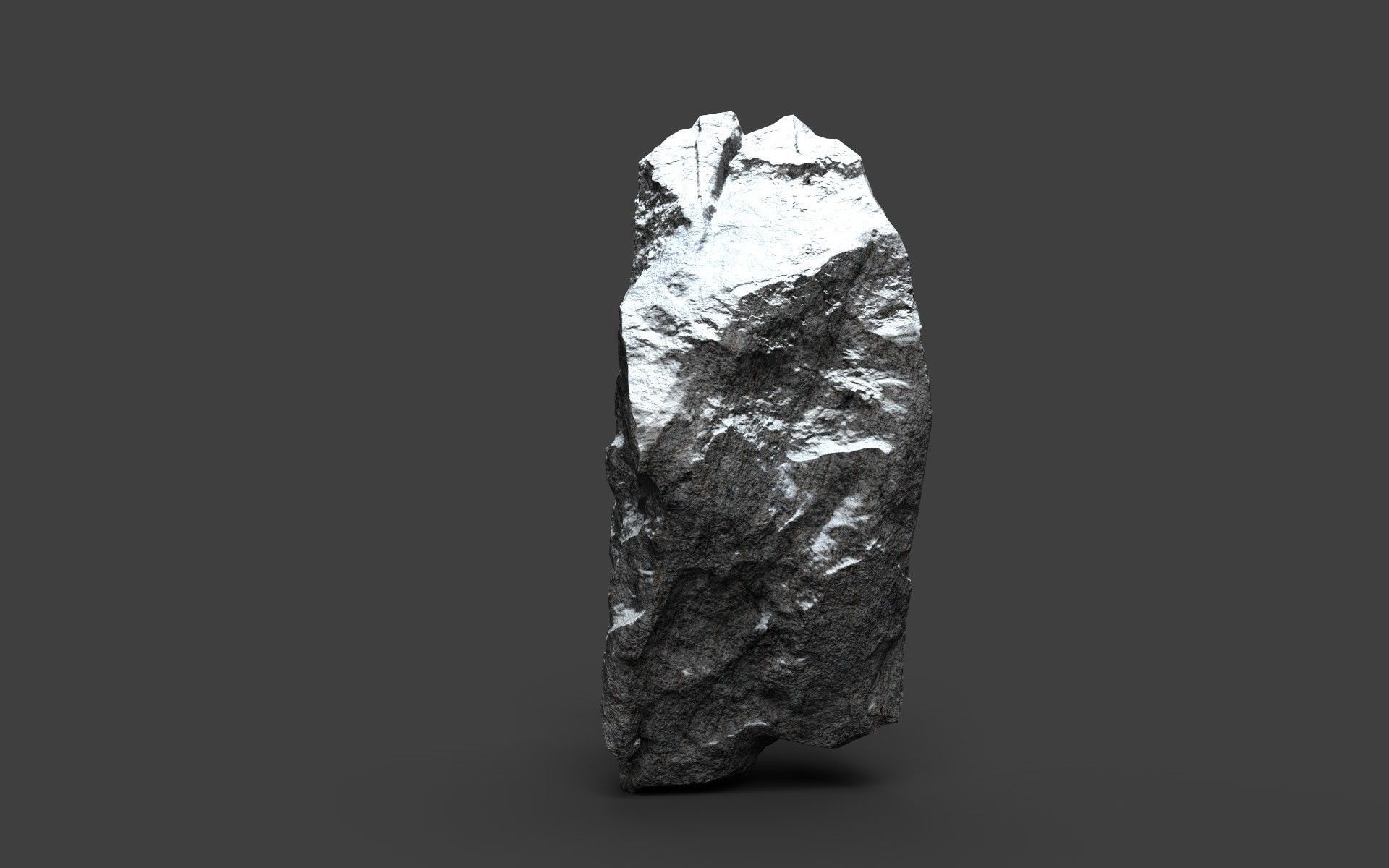 Snowy Rock 4-11 Low-poly 3D model_3