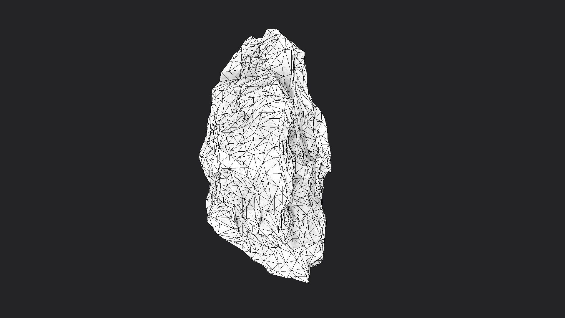 Snowy Rock 4-11 Low-poly 3D model_4