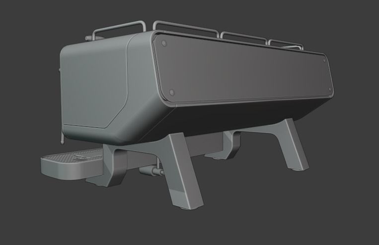 COFFEE MACHINE SANREMO OPERA ALUMINIUM PBR ESPRESSO 3D model 3D model_9