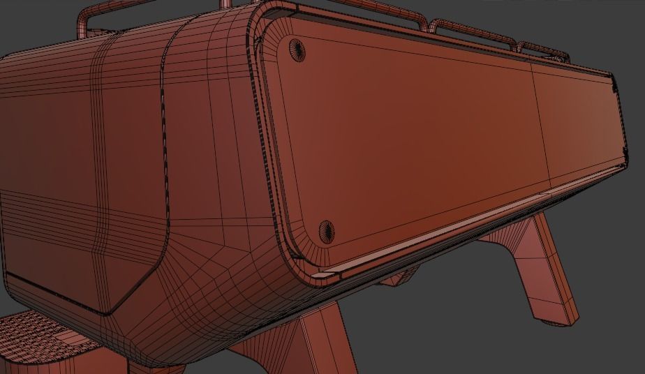 COFFEE MACHINE SANREMO OPERA ALUMINIUM PBR ESPRESSO 3D model 3D model_14