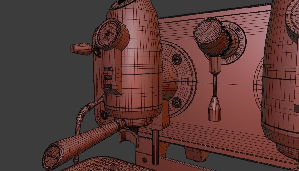 COFFEE MACHINE SANREMO OPERA ALUMINIUM PBR ESPRESSO 3D model 3D model_15