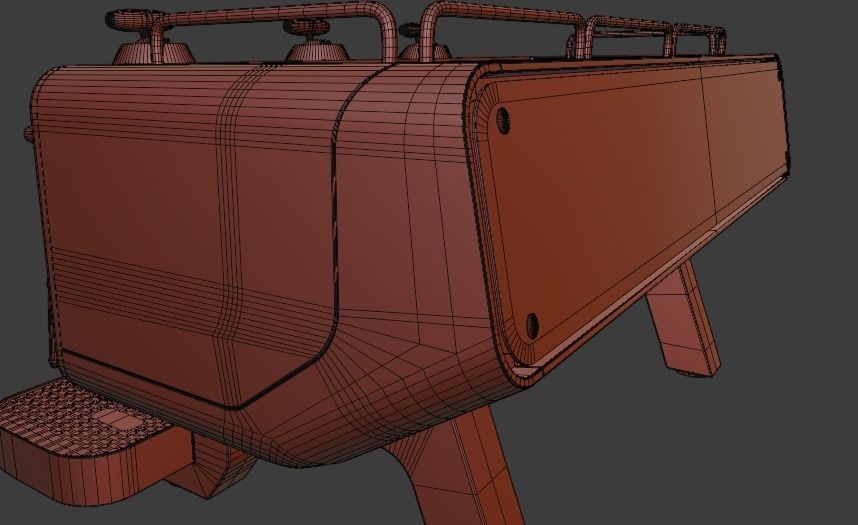 COFFEE MACHINE SANREMO OPERA ALUMINIUM PBR ESPRESSO 3D model 3D model_13