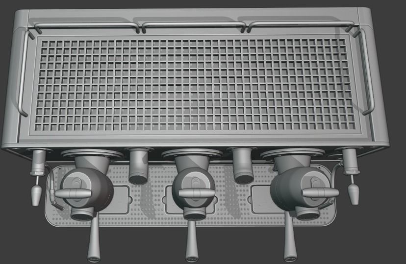 COFFEE MACHINE SANREMO OPERA ALUMINIUM PBR ESPRESSO 3D model 3D model_10