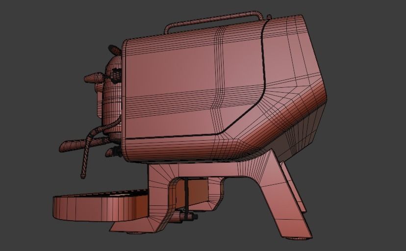 COFFEE MACHINE SANREMO OPERA ALUMINIUM PBR ESPRESSO 3D model 3D model_21