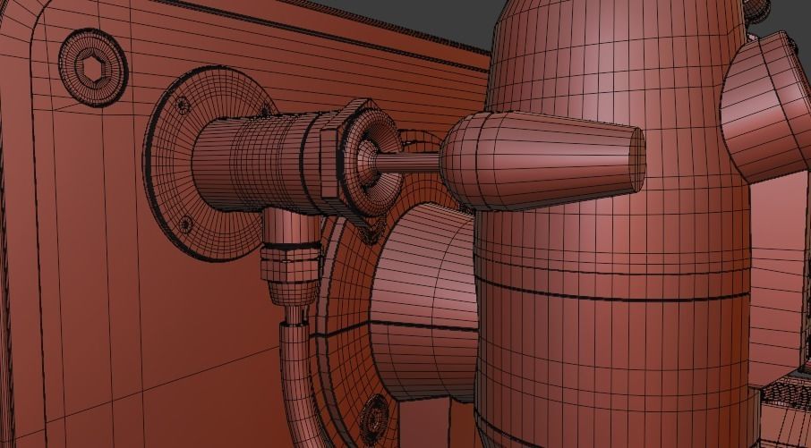 COFFEE MACHINE SANREMO OPERA ALUMINIUM PBR ESPRESSO 3D model 3D model_19