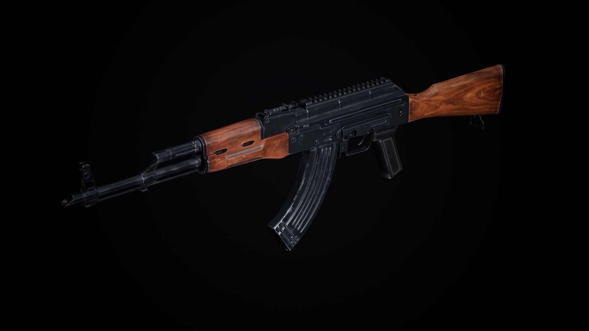 AK-47 Variants PBR Low-poly 3D model_6