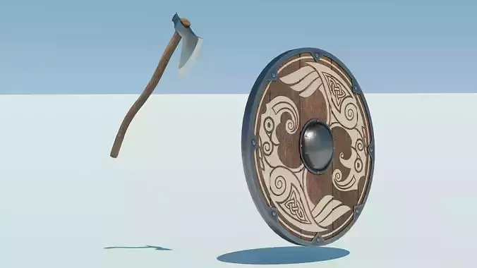 Viking Axe And Shield