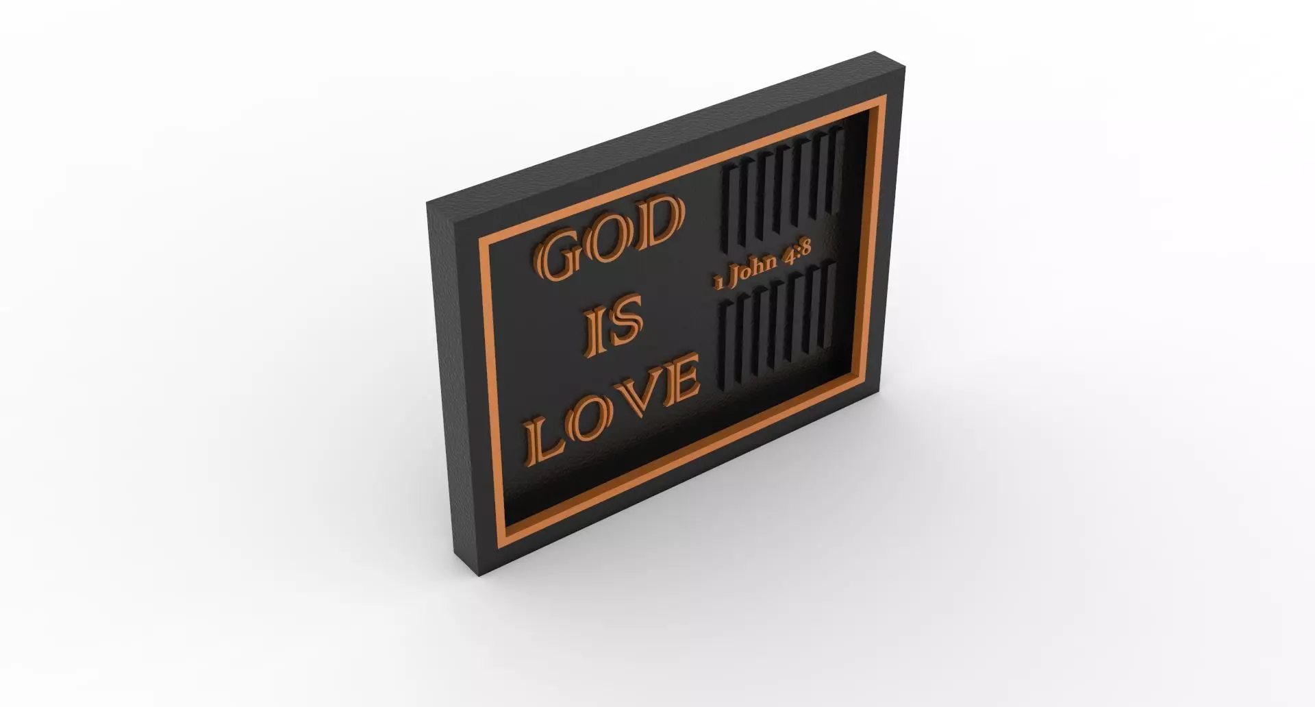God Is Love Desk Photoframe 3D print model