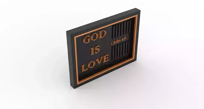 God Is Love Desk Photoframe