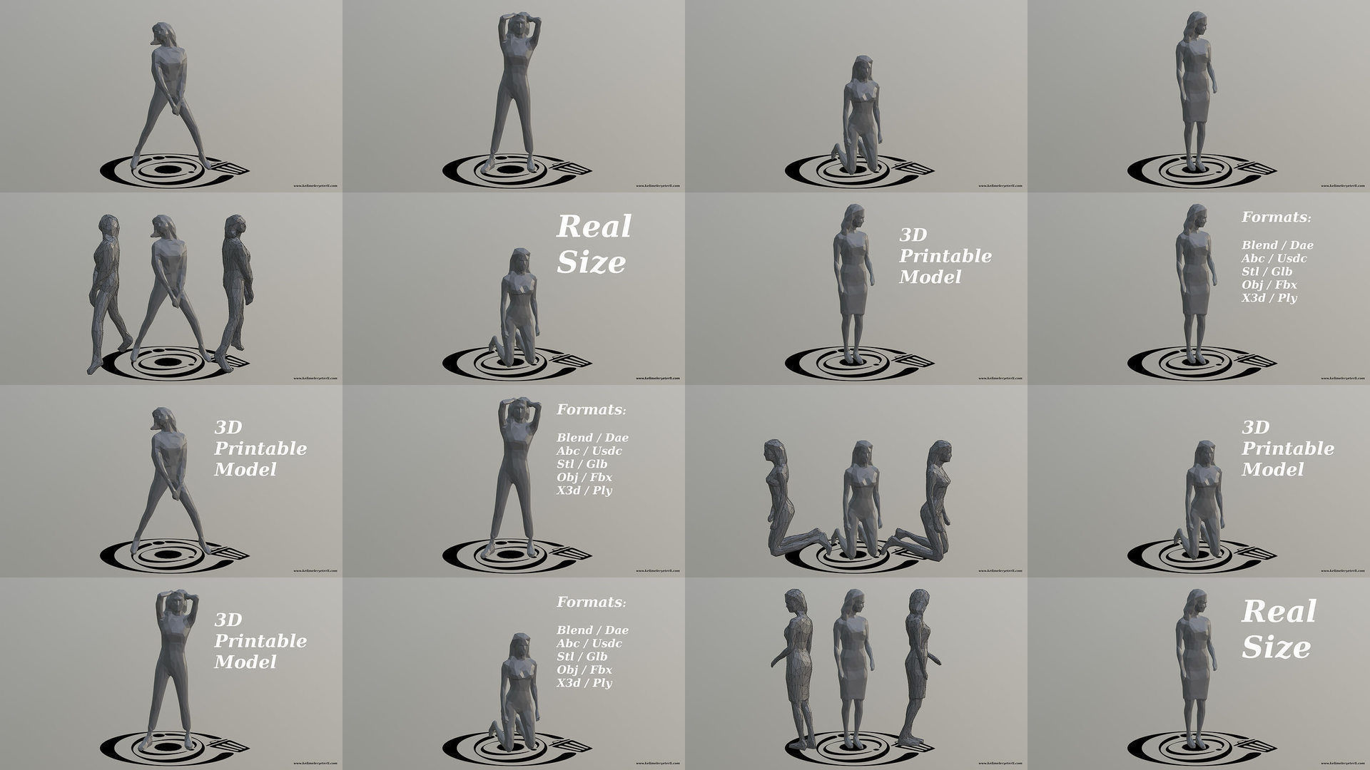 Low Poly People Pack - 100 Pieces LP R 3D Model Collection_11