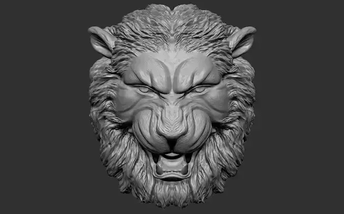LION HEAD FOR 3D PRINT