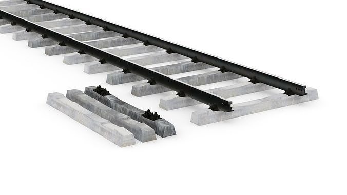 Railway - Railroad 3D model