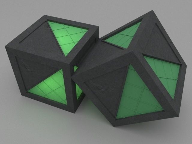 3D box model two cubes 3D model_6