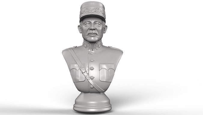 General Henri Guisan 3D printable bust 3D print model