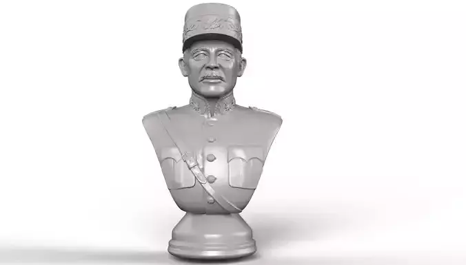 General Henri Guisan 3D printable bust 3D print model