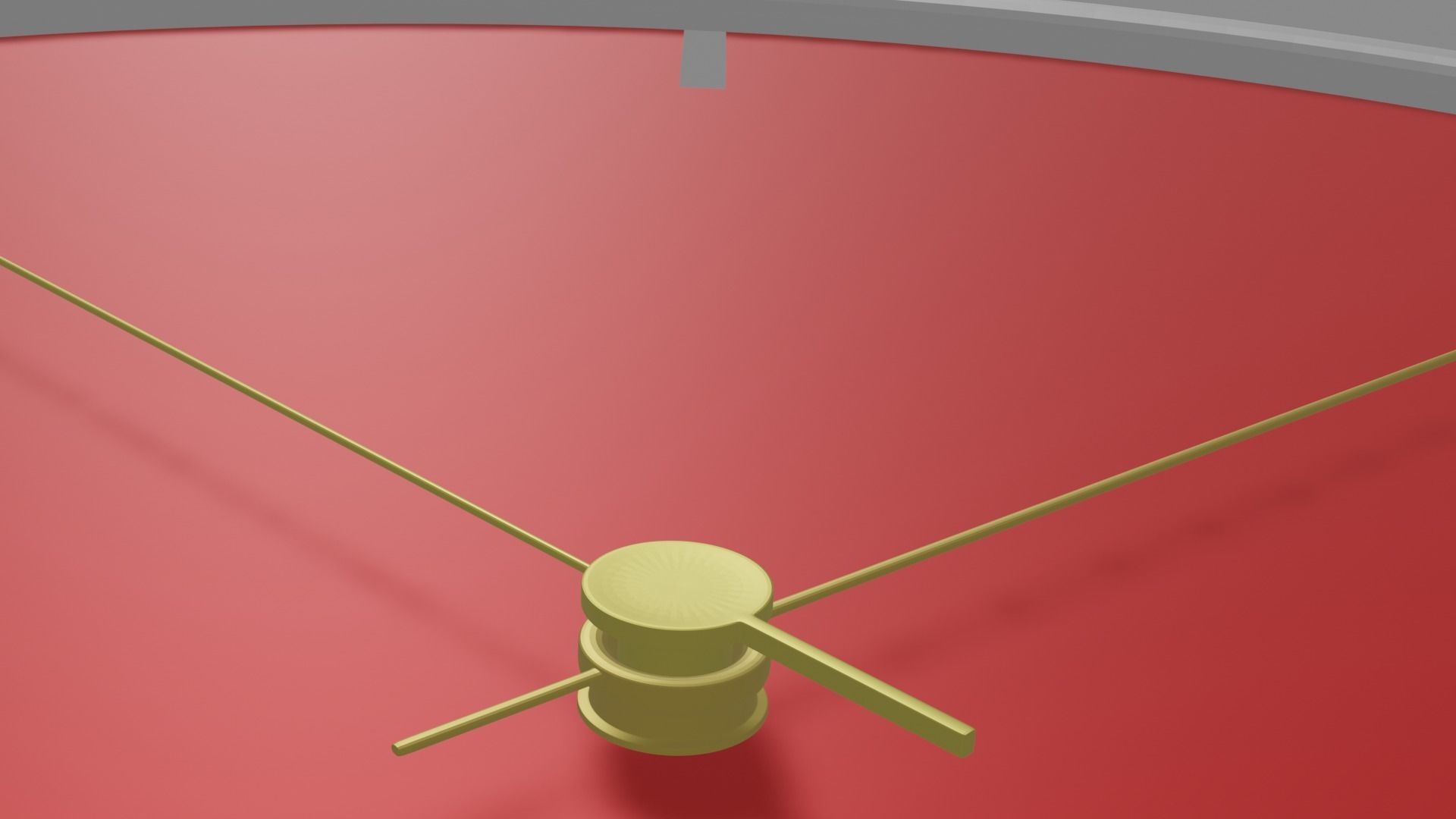 Wall Clock Red Free low-poly 3D model_3