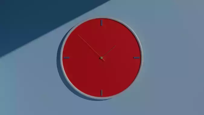 Wall Clock Red