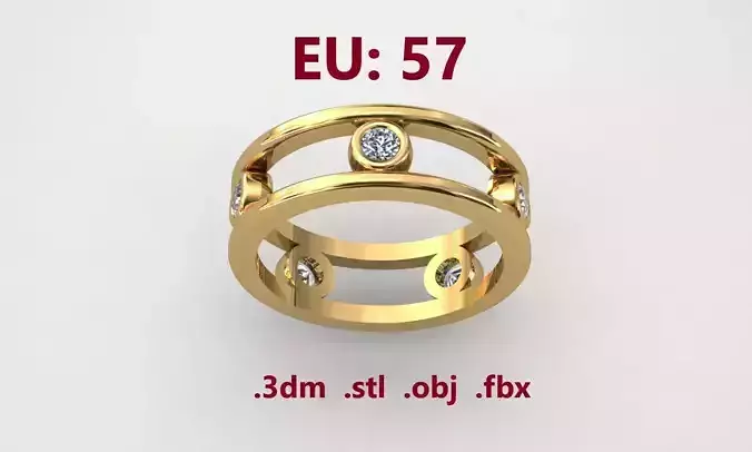 Model 199 New Tiffany Diamond Ring  EU 57 Size