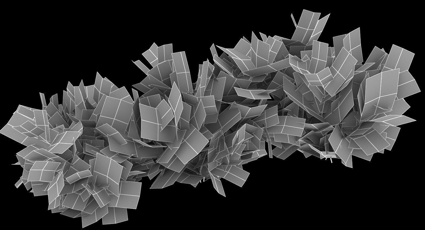 Acacia Ehrenbergiana Shrub Low-poly 3D model_8