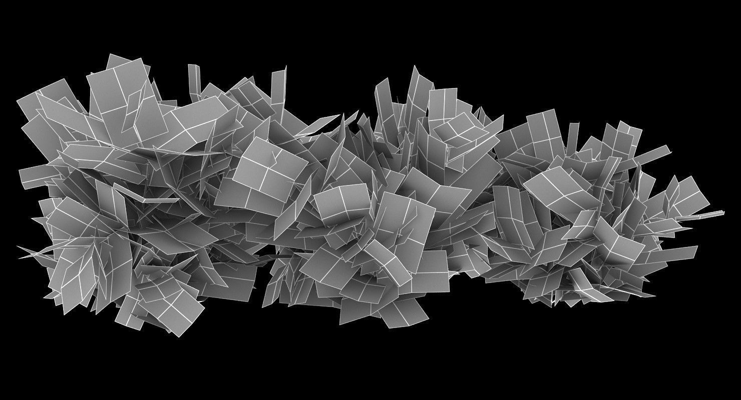 Acacia Ehrenbergiana Shrub Low-poly 3D model_7