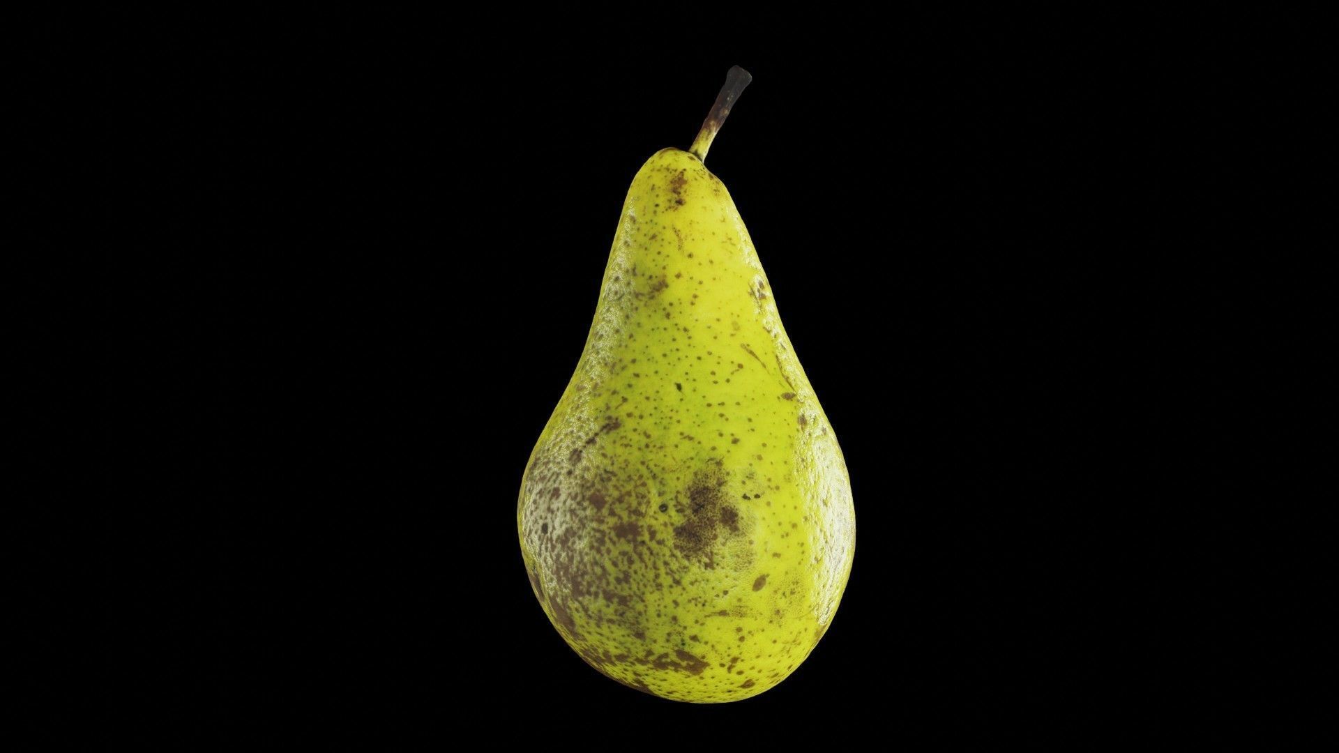 Ultra Realistic Pear scan 8K HD Low-poly 3D model_2