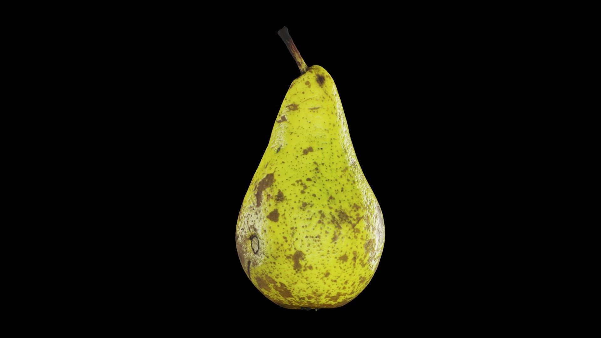 Ultra Realistic Pear scan 8K HD Low-poly 3D model_1