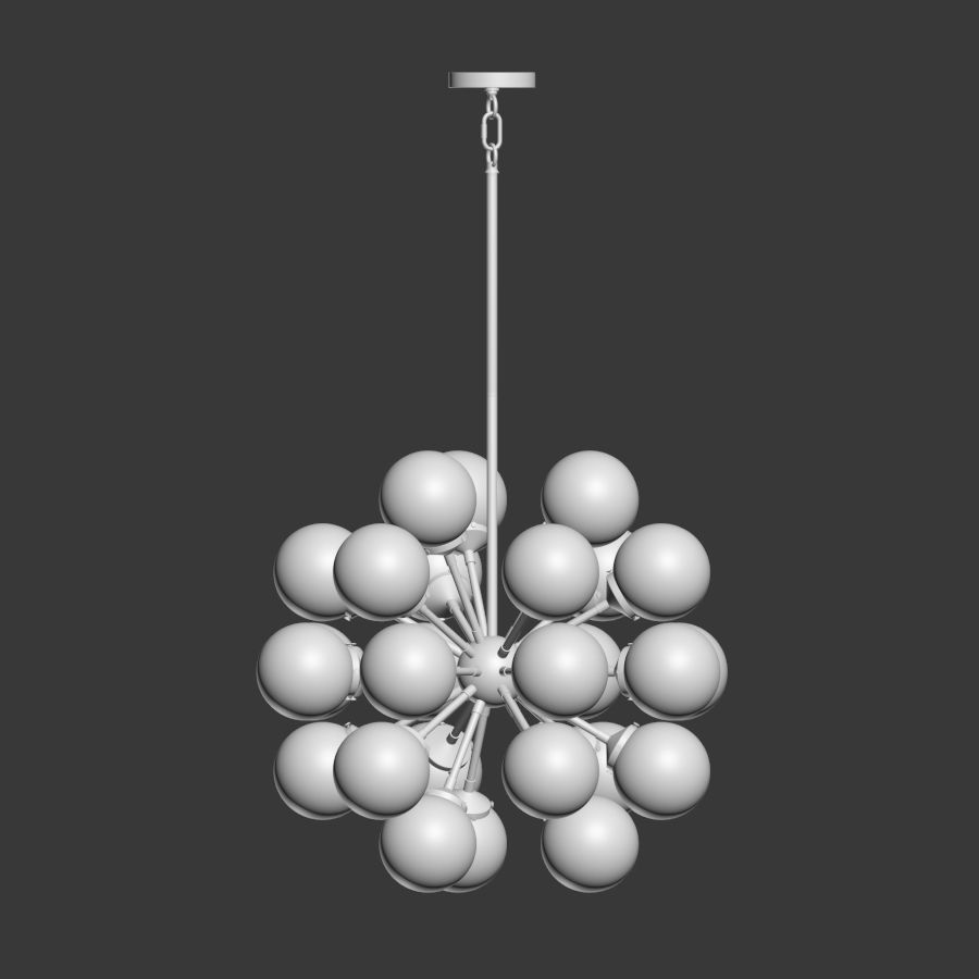 Soleil 18 Globelight Chandelier 3D model_2