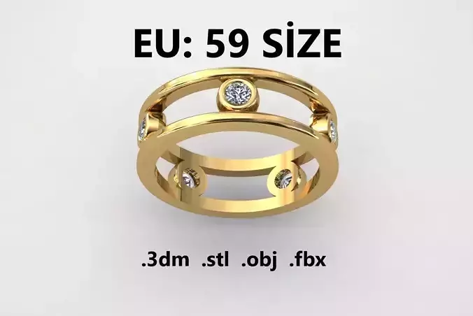 Model 202 New Tiffany Diamond Ring  EU 59 Size