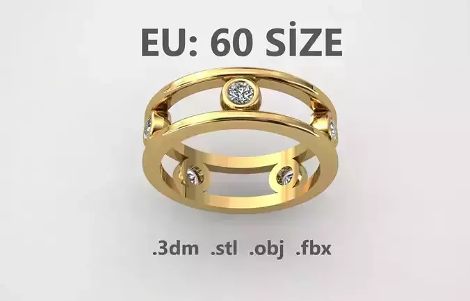 Model 203 New Tiffany Diamond Ring  EU 60 Size