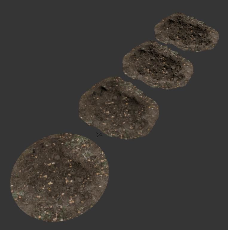 Ultra realistic Dirt pit Scan Low-poly 3D model_8