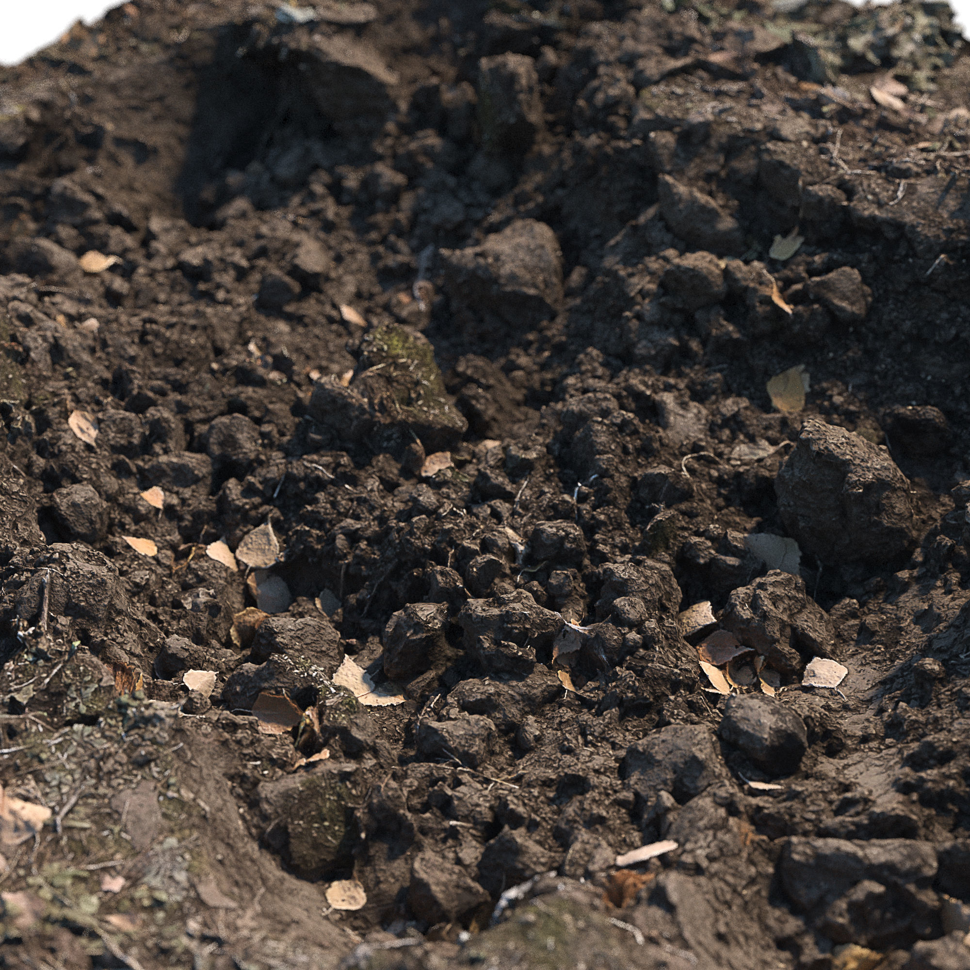 Ultra realistic Dirt pit Scan Low-poly 3D model_4