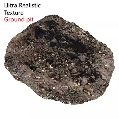 Ultra realistic Dirt pit Scan Low-poly 3D model