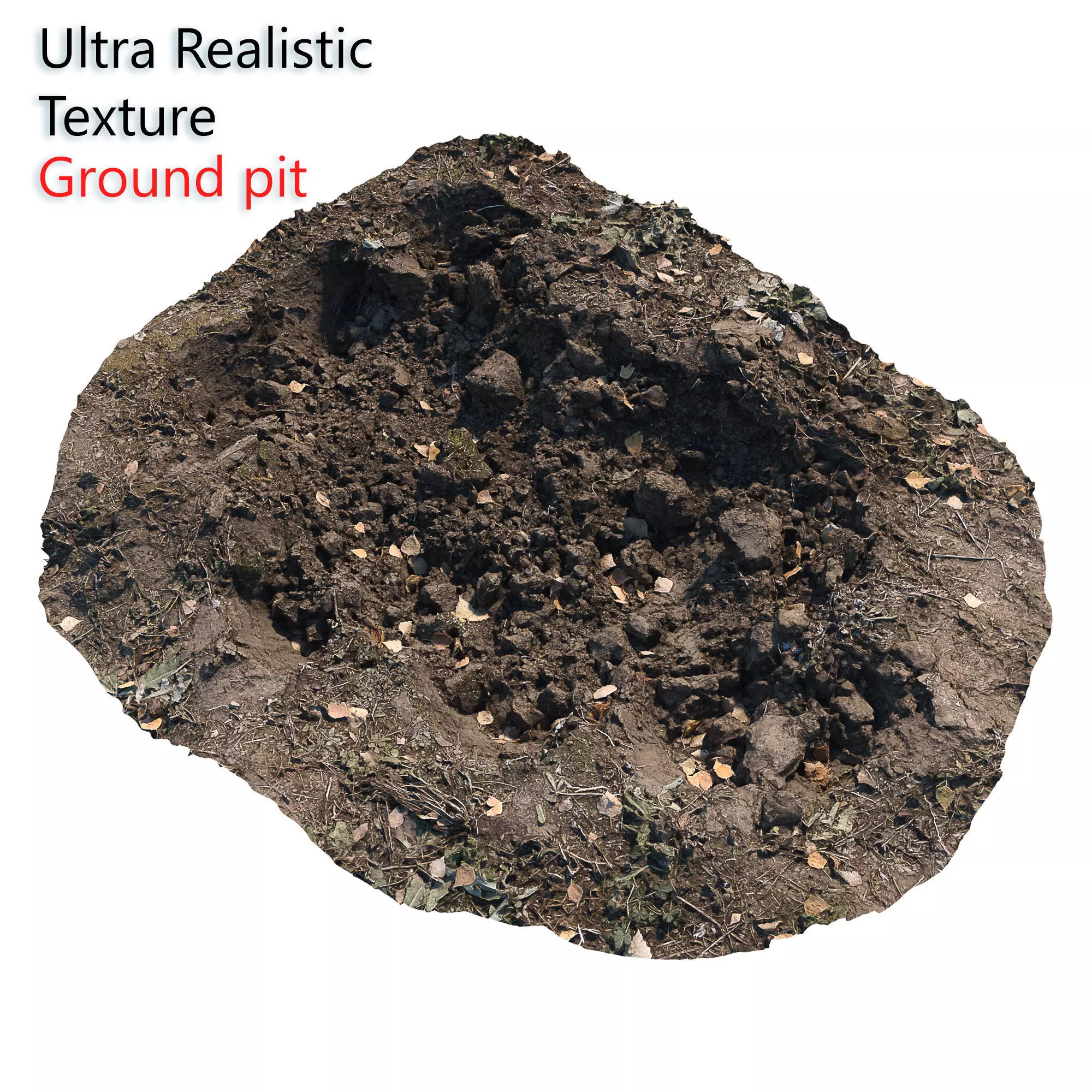 Ultra realistic Dirt pit Scan Low-poly 3D model_0